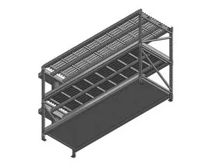 Grow rack with airflow system 