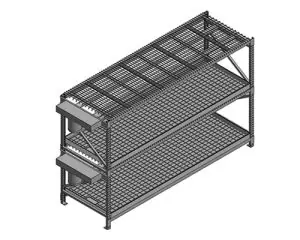 drawing or Airflow for commercial growers on vertical grow racks